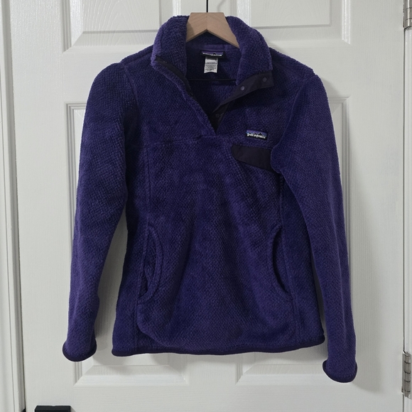 Patagonia Re Tool Snap T Pullover Fleece Sweater In Purple Size XS - Picture 2 of 5